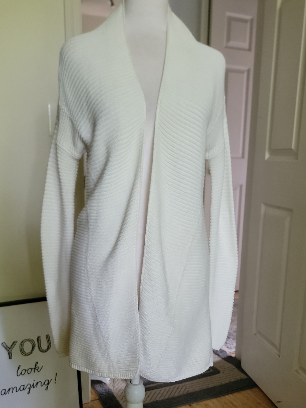 Vince. Women's Open-Front Long Cardigan Sweater - White